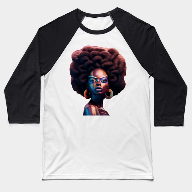 African Lady Baseball T-Shirt by wayneflint